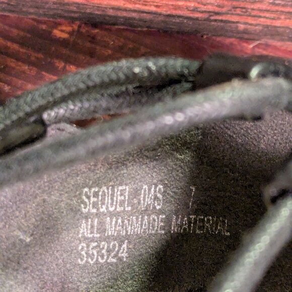 Bamboo black leatheresque "Sequel 04" lace up Ballet Flats Sz 7 - Picture 7 of 9